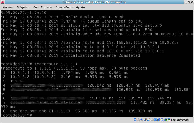 instalacion OpenVpn comprobacion rutas