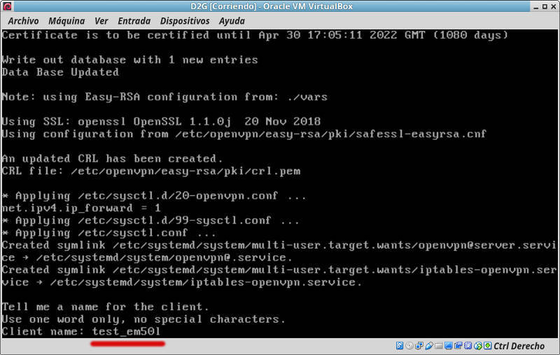 instalacion OpenVpn