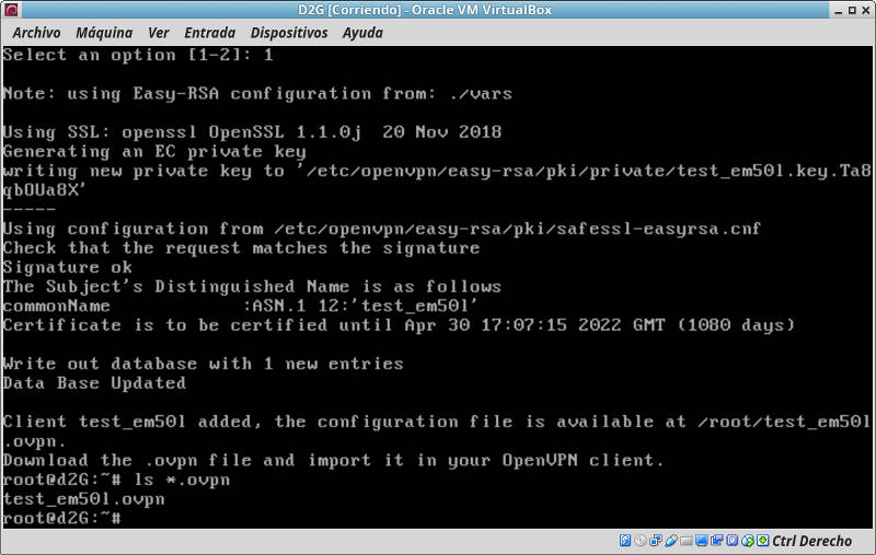 instalacion OpenVpn